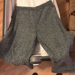 Green tree fuzzy pants